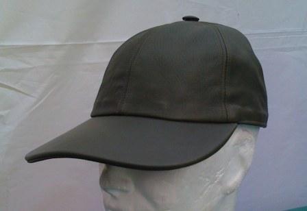 Casquette américaine cuir kaki Casquette américaine cuir kaki
