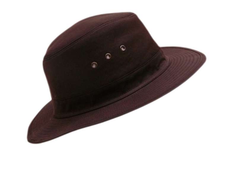 Chapeau coton huil� doubl� feutre, homme