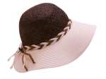 Capeline paille naturelle/papier, femme