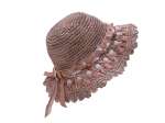 Chapeau paille naturelle cousue, femme